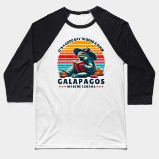 Galapagos marine iguana reading a book Baseball T-Shirt